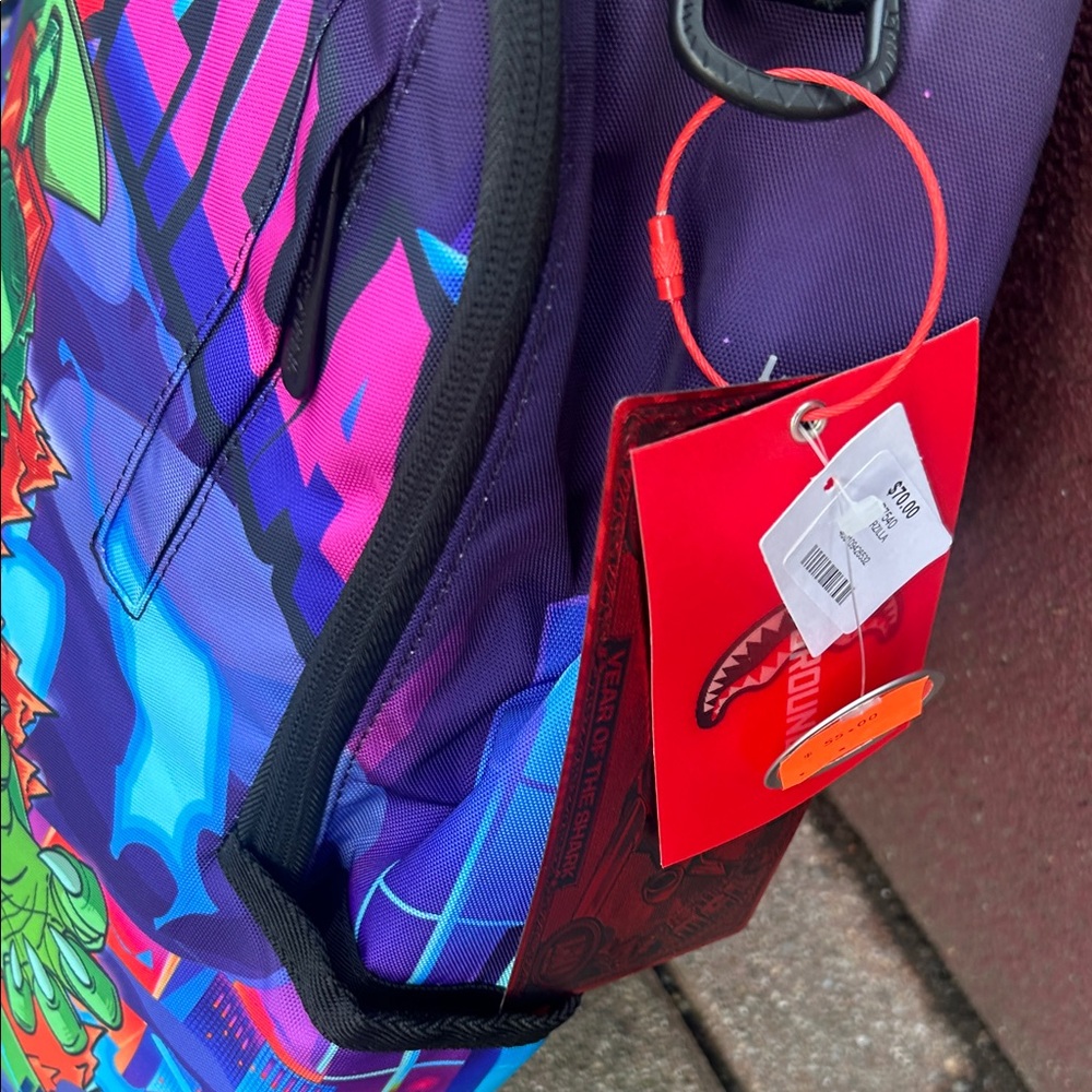 Bear Zilla Sprayground Graphic Backpack - Multico… - image 6